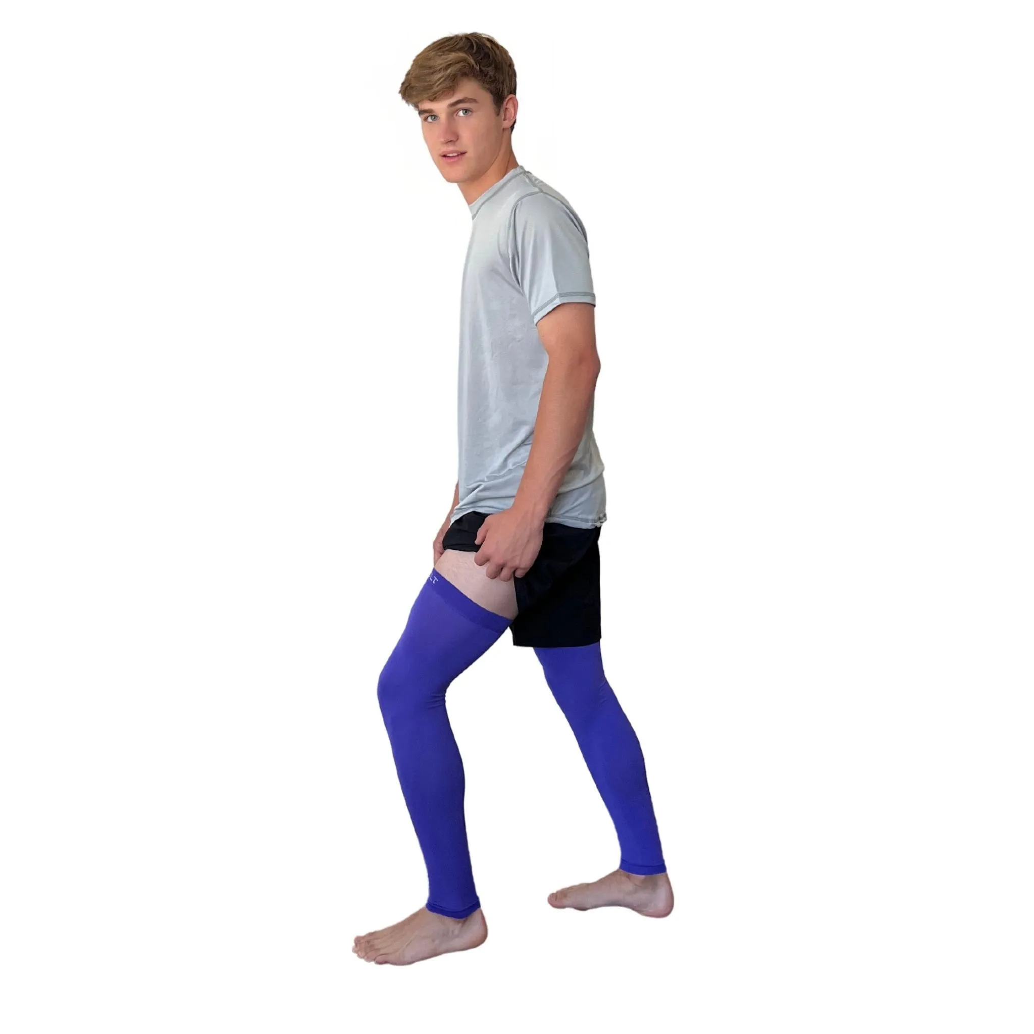BRUCE BOLT Xtra Long Compression Leg Sleeves (pair) - PURPLE