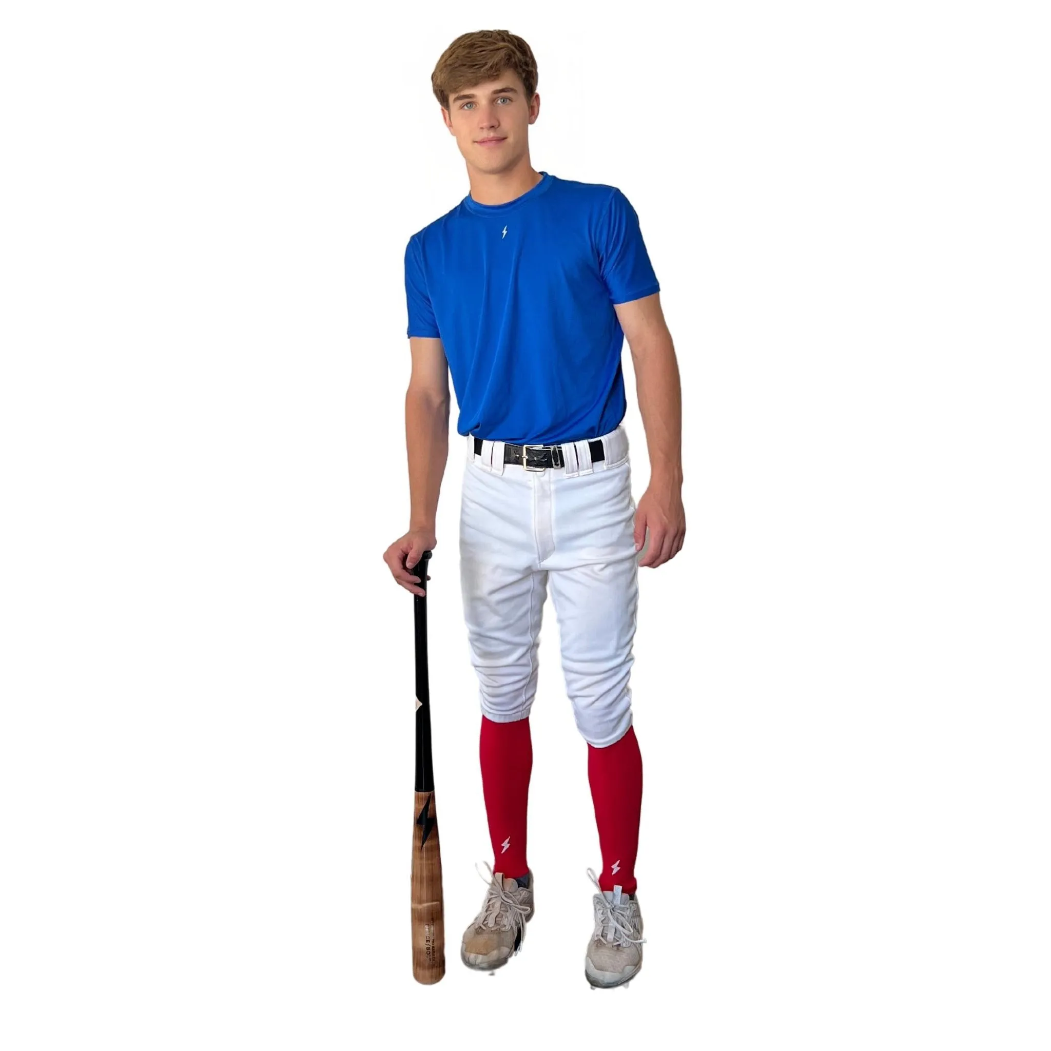 BRUCE BOLT Xtra Long Compression Leg Sleeves (pair) - RED