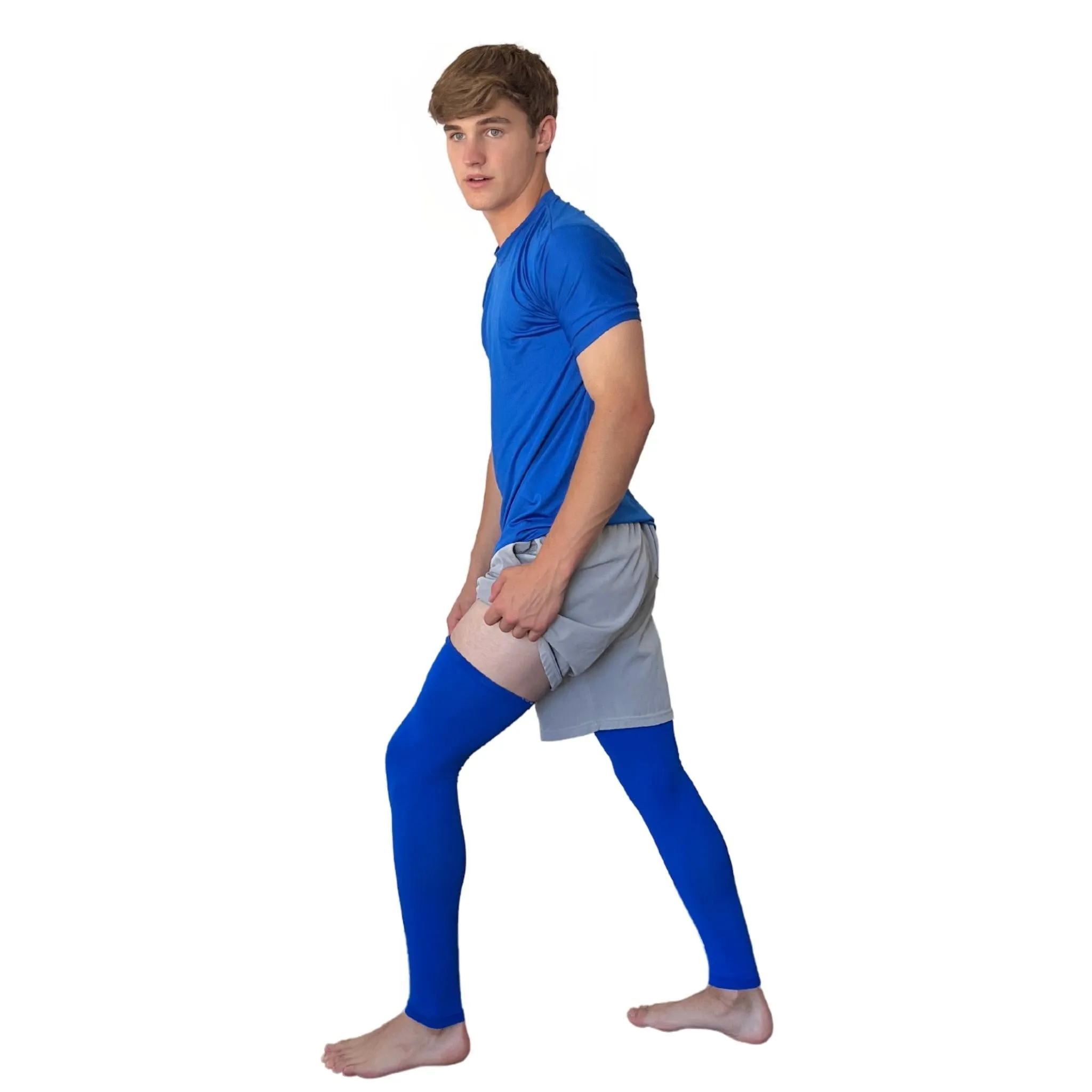 BRUCE BOLT Xtra Long Compression Leg Sleeves (pair) - ROYAL