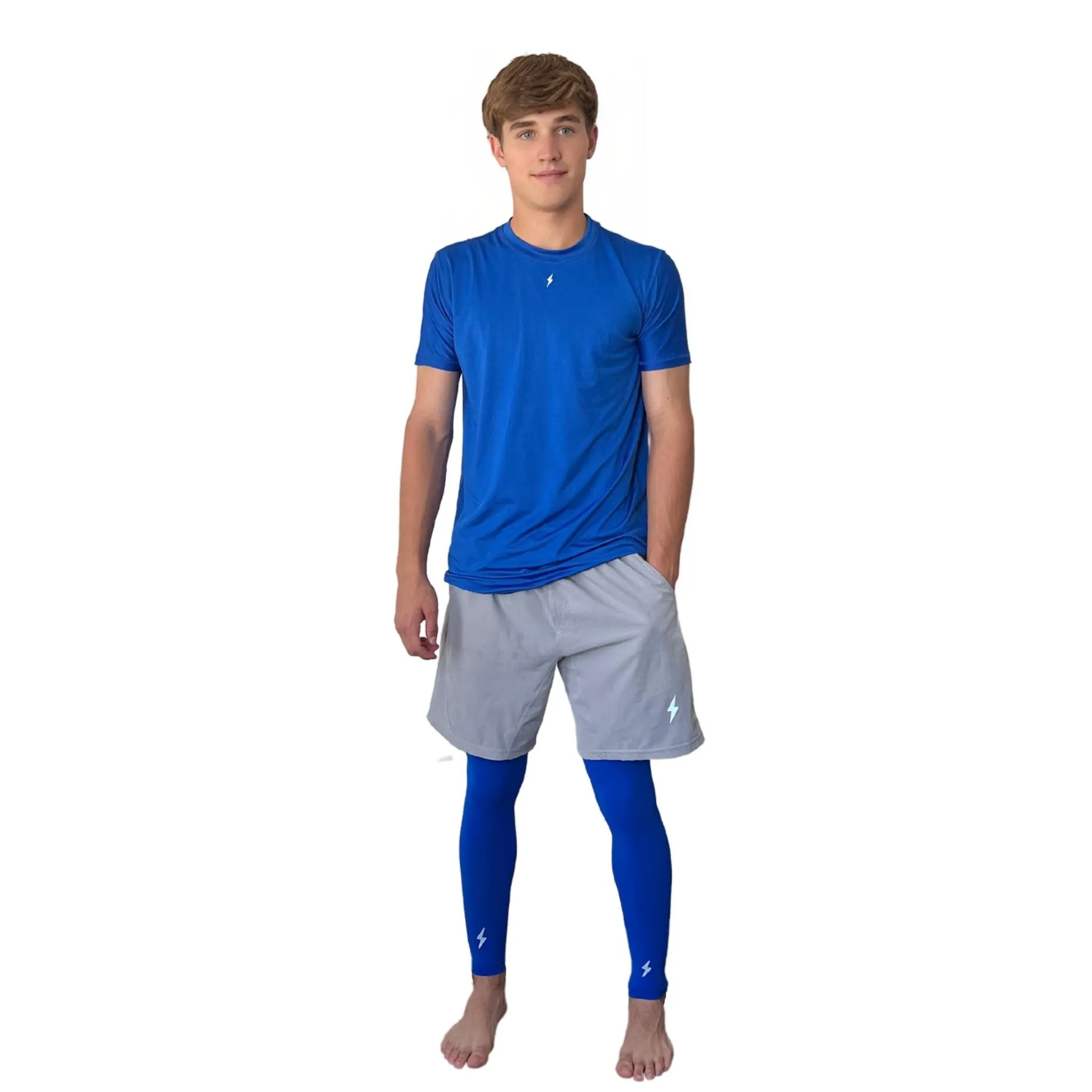 BRUCE BOLT Xtra Long Compression Leg Sleeves (pair) - ROYAL