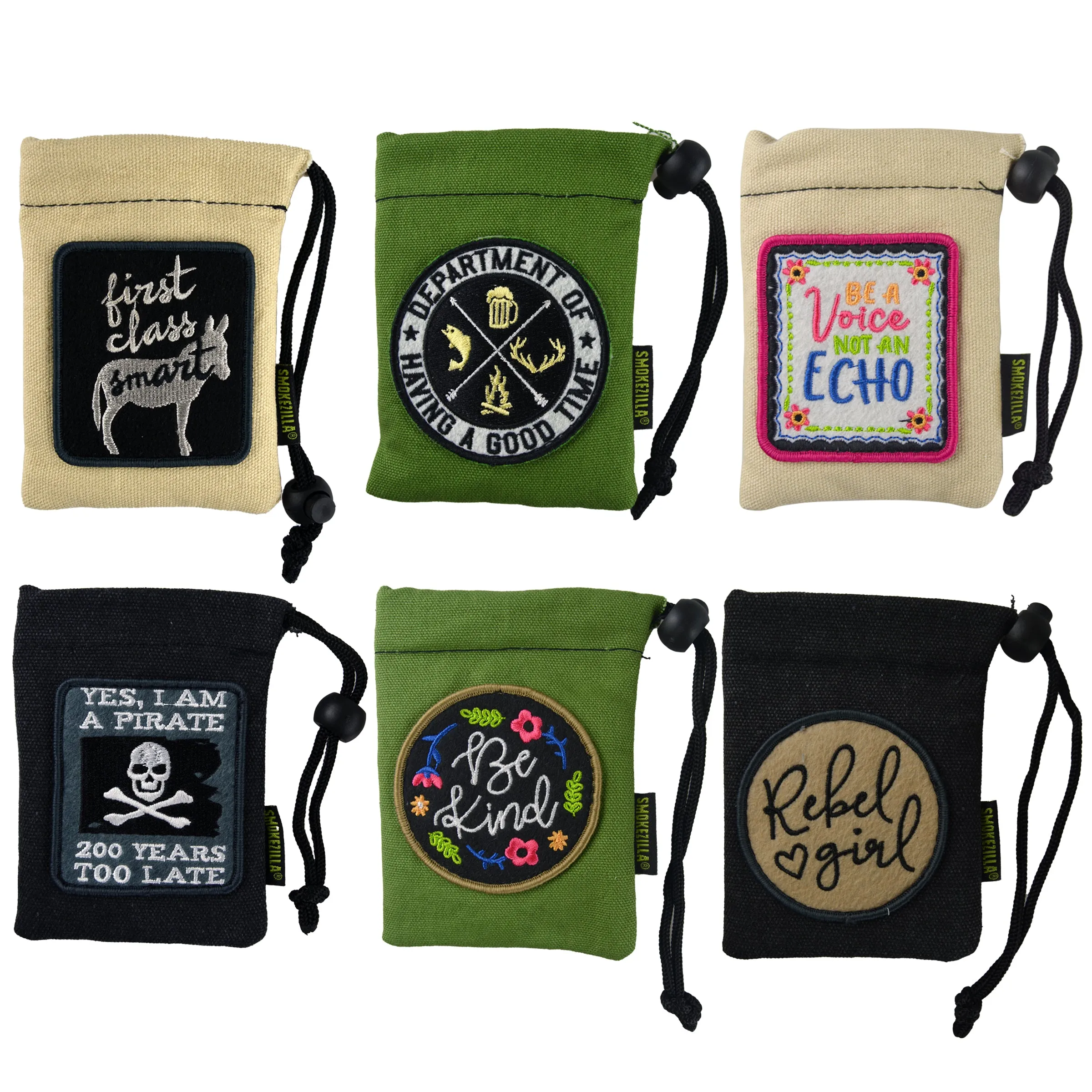 Canvas Smoker Accessories Pouch with Patch - 6 Pieces Per Retail Ready Display 22930
