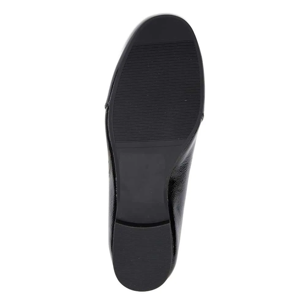 Castle Flat in Black Patent