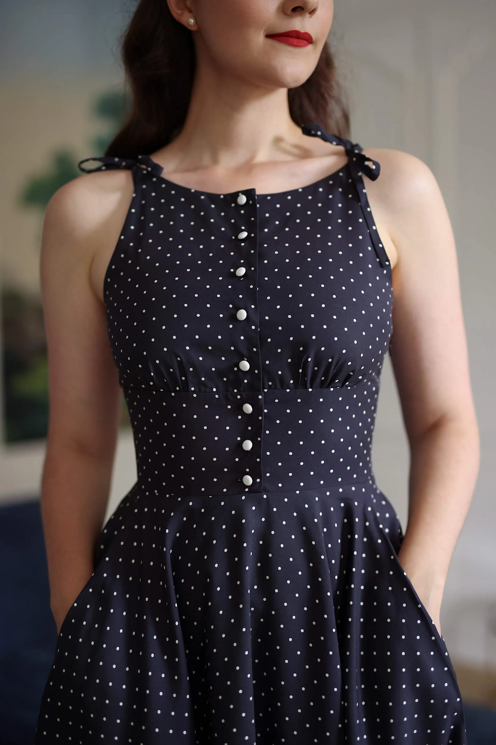 Corie Tie Strap Midi Dress