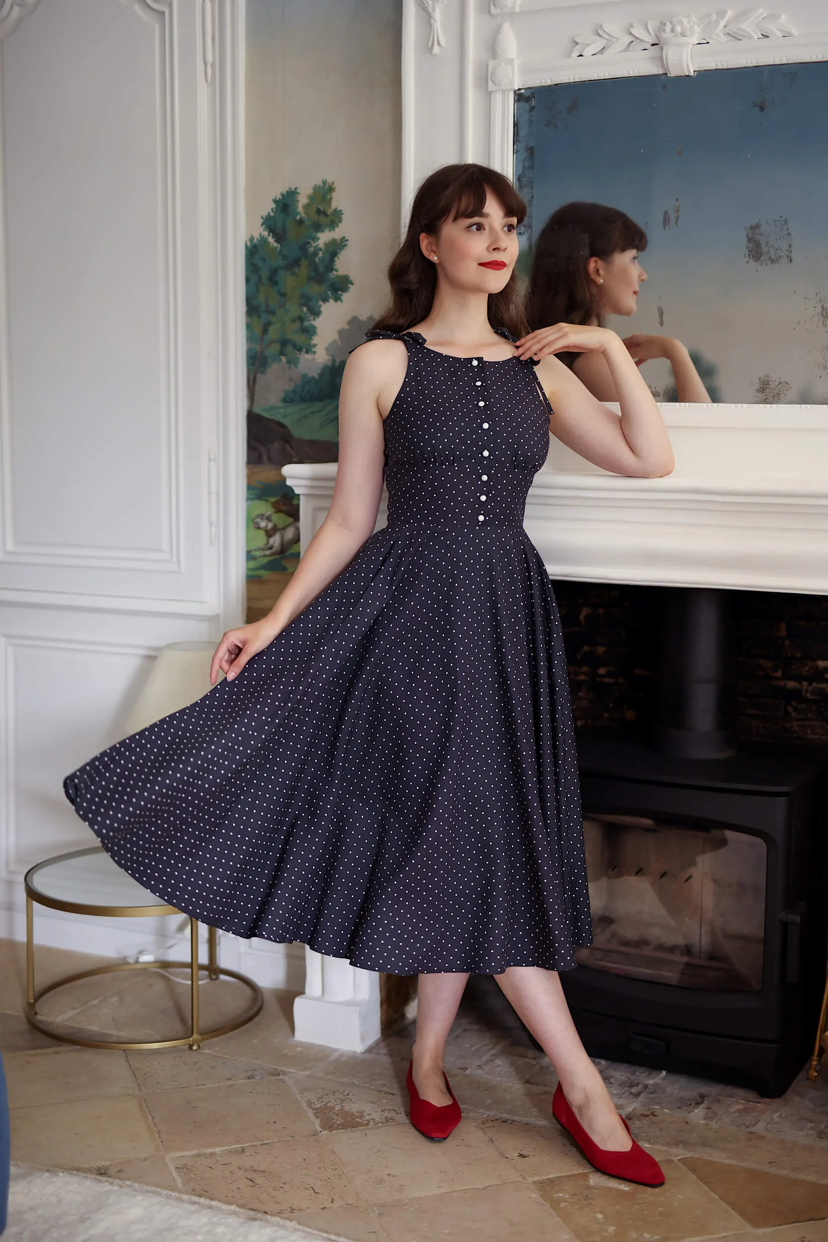 Corie Tie Strap Midi Dress