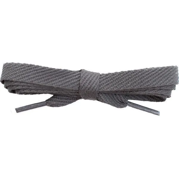 Cotton Flat 3/8" - Dark Gray (12 Pair Pack) Shoelaces