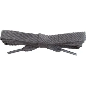 Cotton Flat 3/8" - Dark Gray (12 Pair Pack) Shoelaces