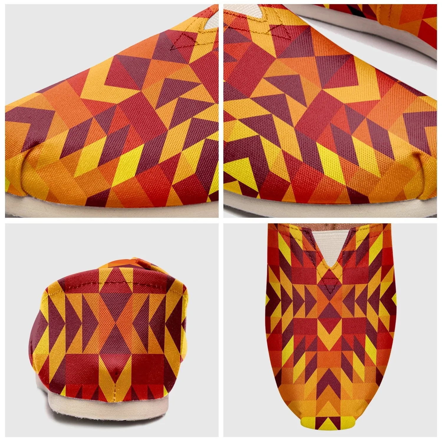 Desert Geo Yellow Red Slip On