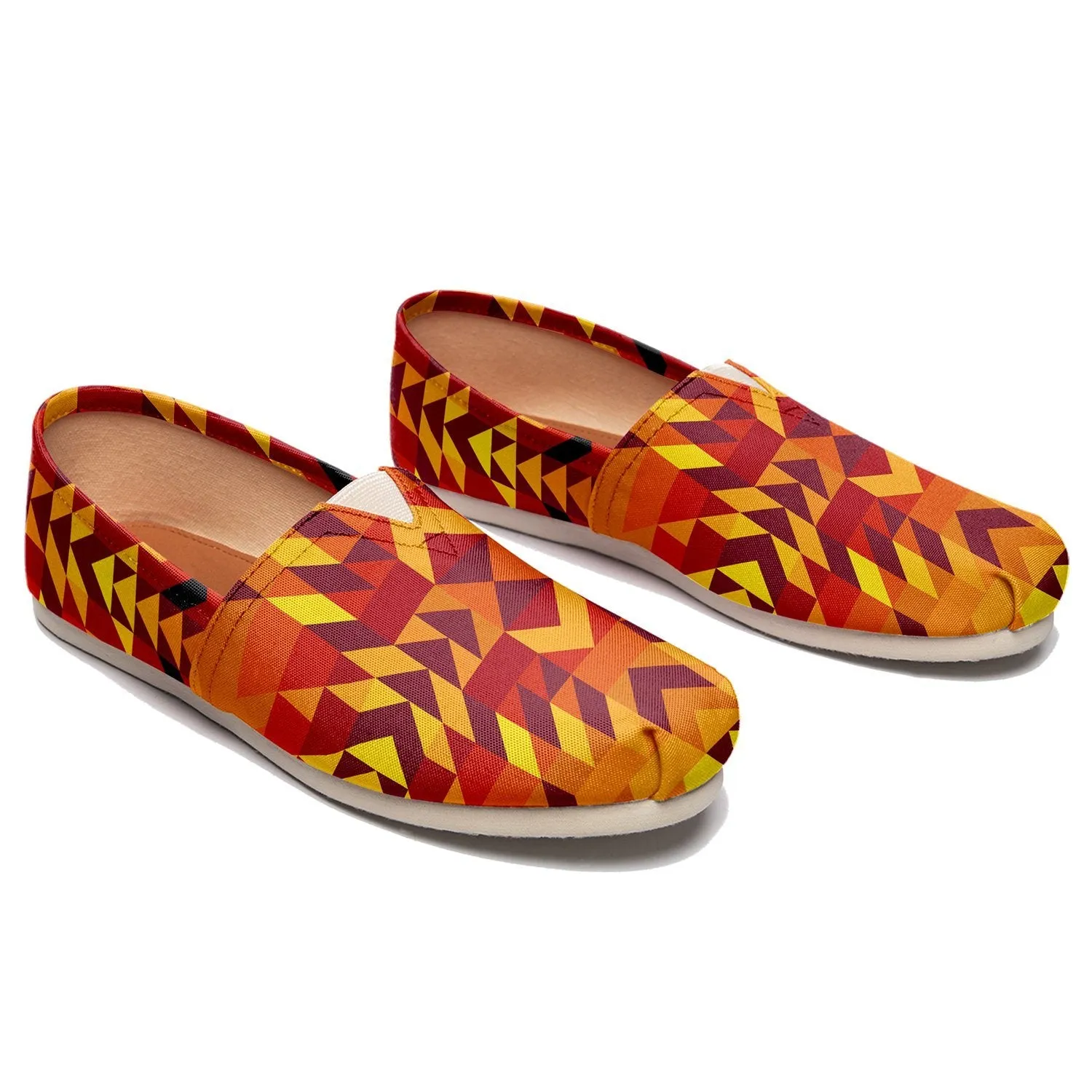 Desert Geo Yellow Red Slip On