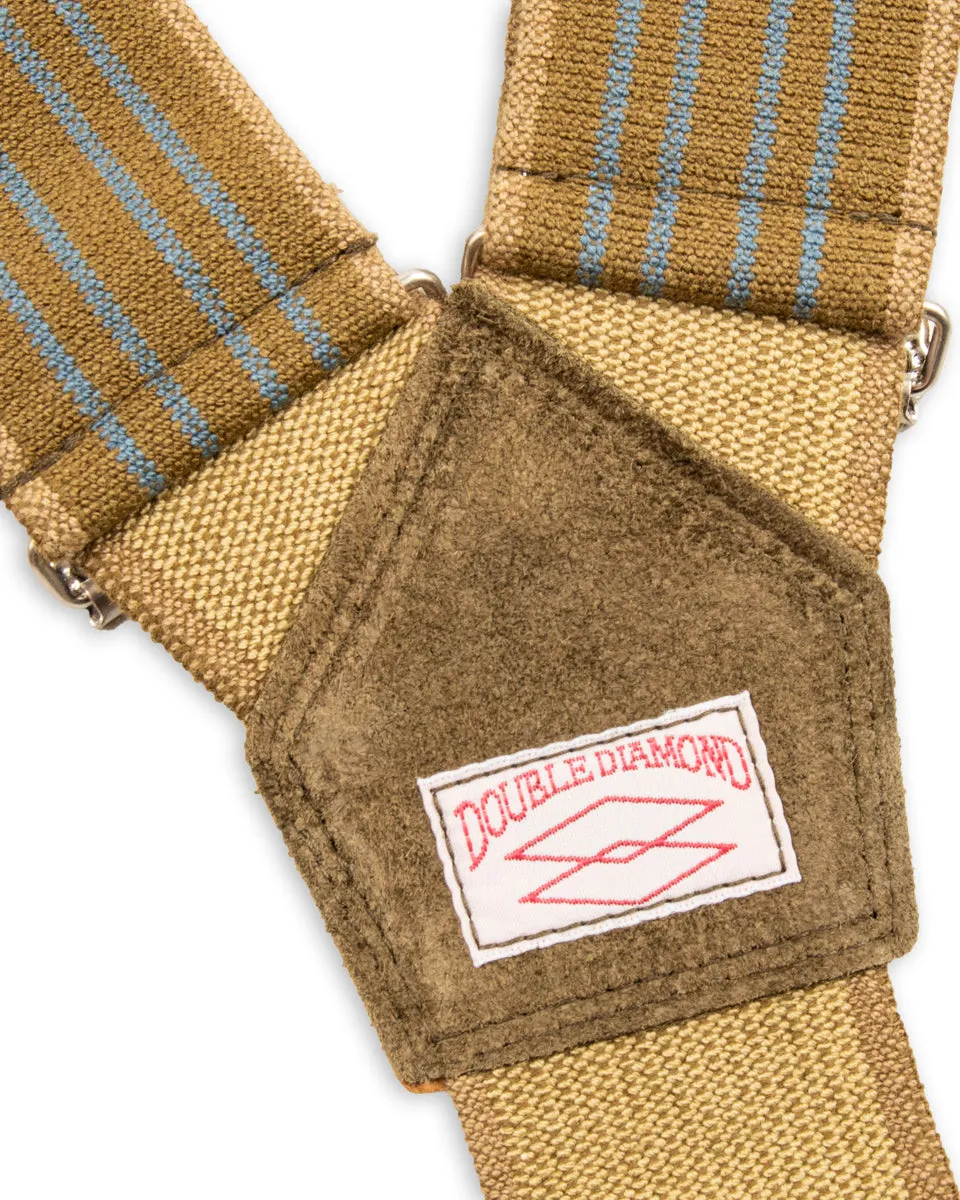 Double Diamond Heavy Duty Suspenders - Khaki