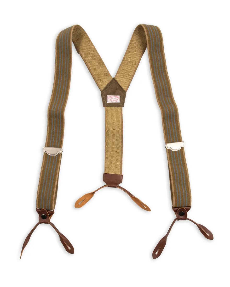 Double Diamond Heavy Duty Suspenders - Khaki