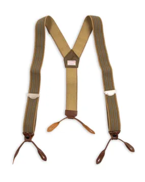 Double Diamond Heavy Duty Suspenders - Khaki
