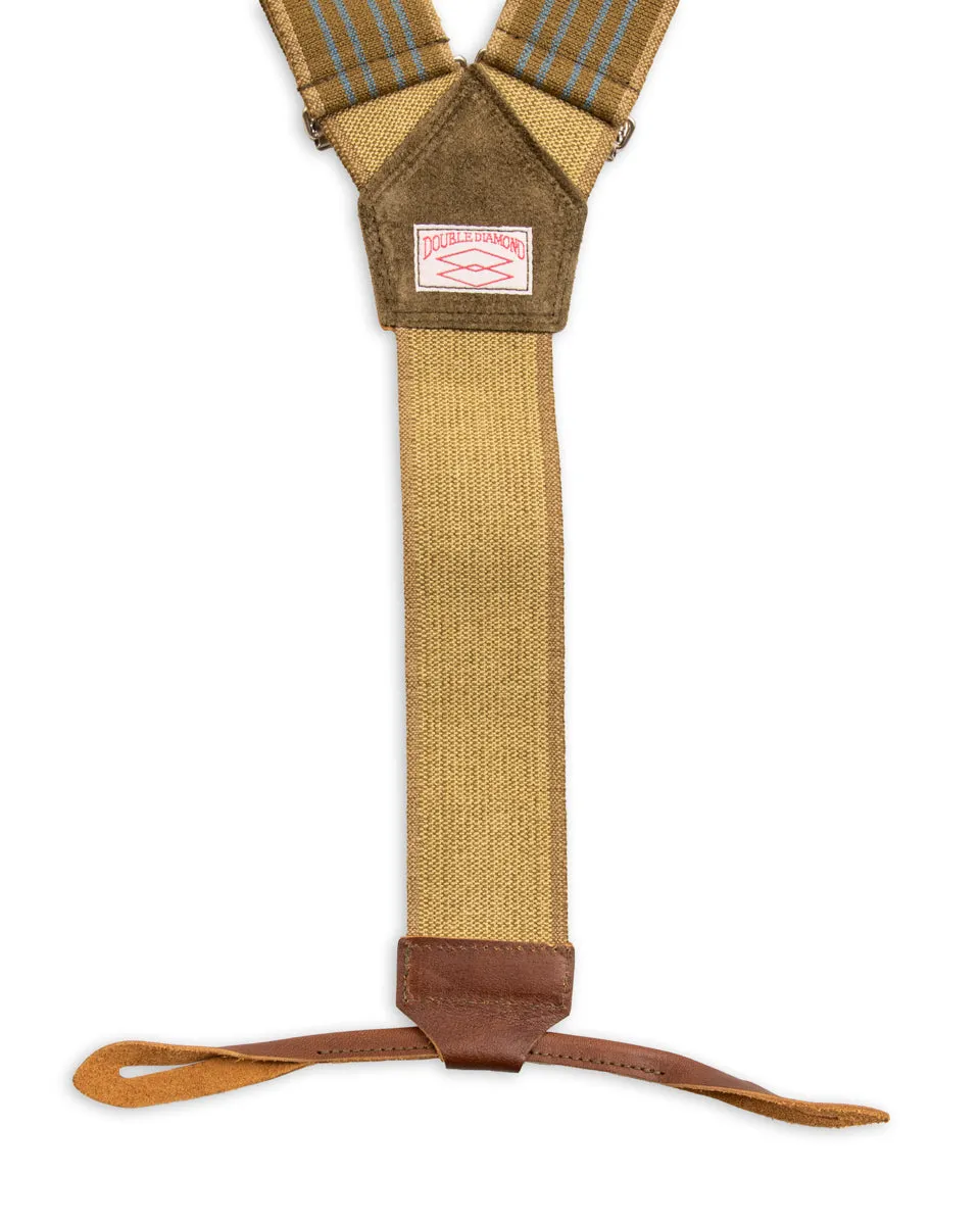 Double Diamond Heavy Duty Suspenders - Khaki