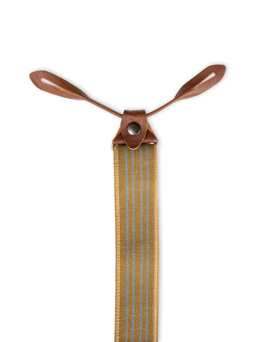 Double Diamond Heavy Duty Suspenders - Khaki