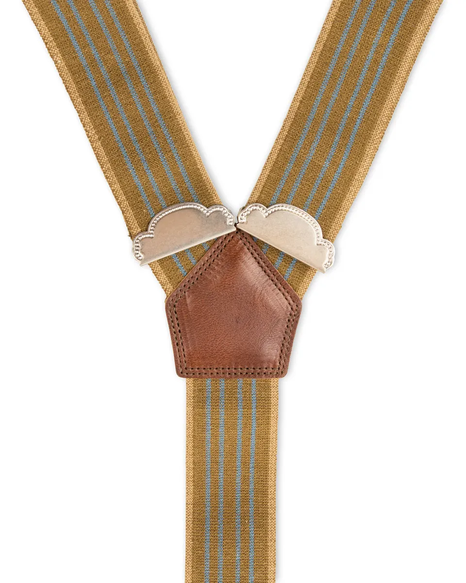 Double Diamond Heavy Duty Suspenders - Khaki