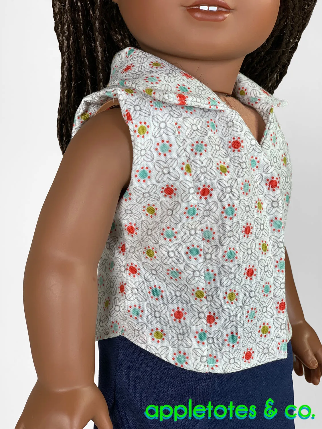 Evelyn Top   Dress 18 Inch Doll Sewing Pattern