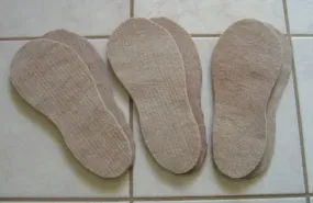 Felted Wool Insoles - Wool   Alpaca from Local Farms
