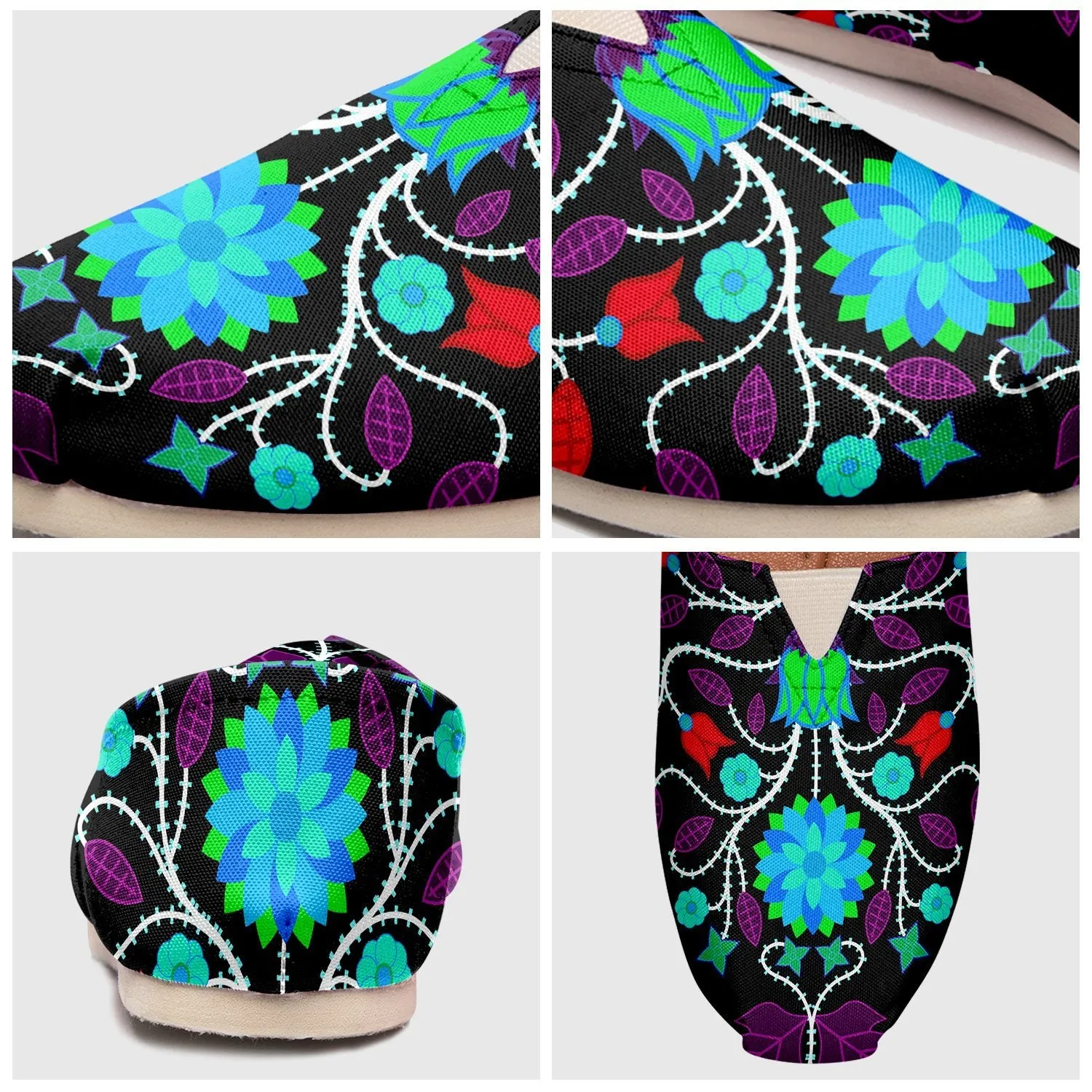 Floral Beadwork Four Clans Winter Slip On