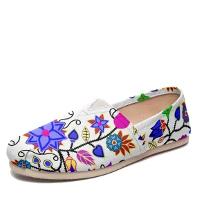 Floral Beadwork Seven Clans White Slip On