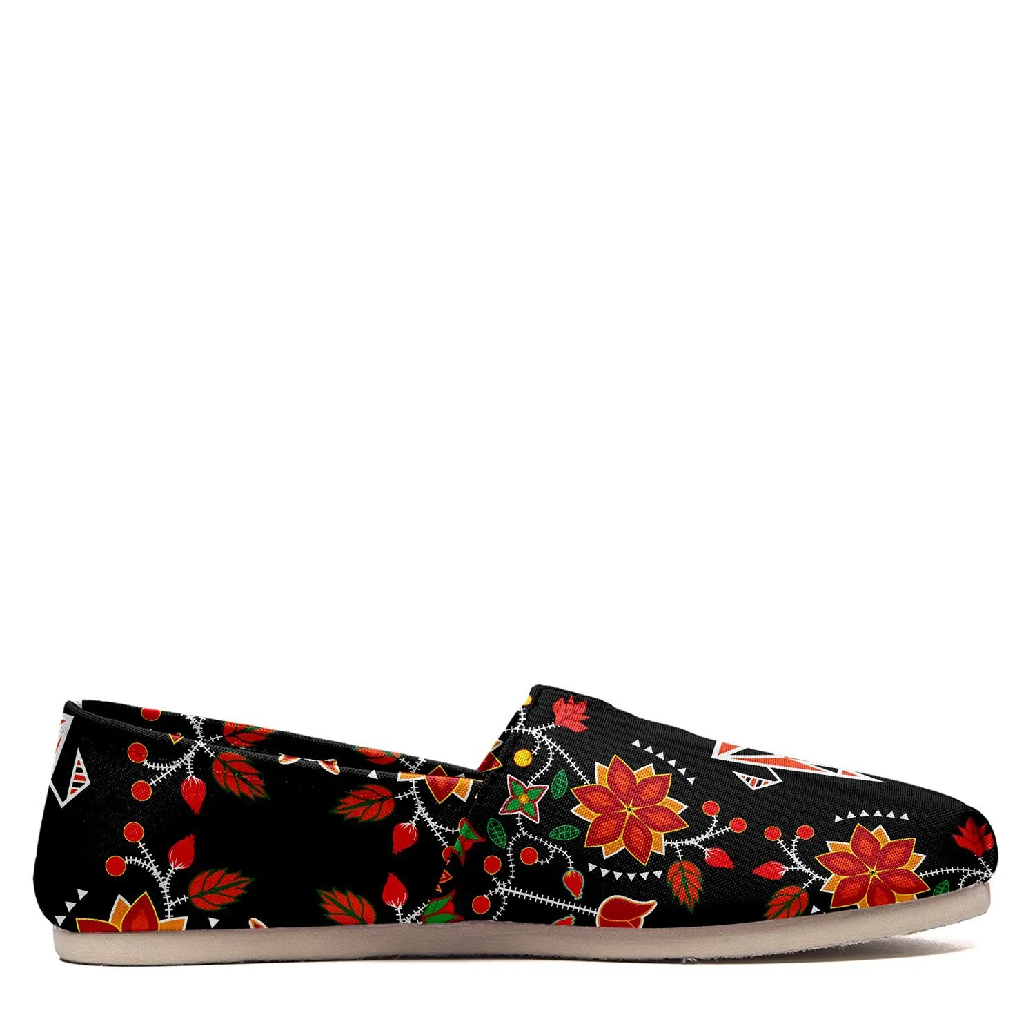 Floral Beadwork Six Bands Slip On