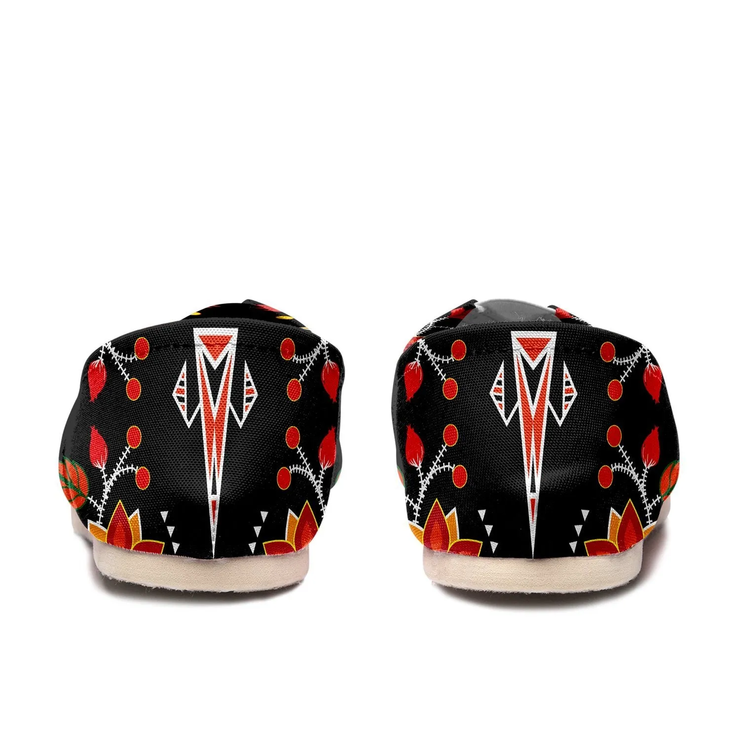 Floral Beadwork Six Bands Slip On