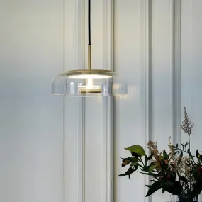 Future Deco Brass and Glass Ceiling Light