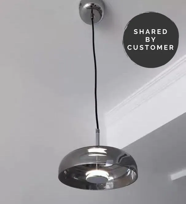Future Deco Brass and Glass Ceiling Light