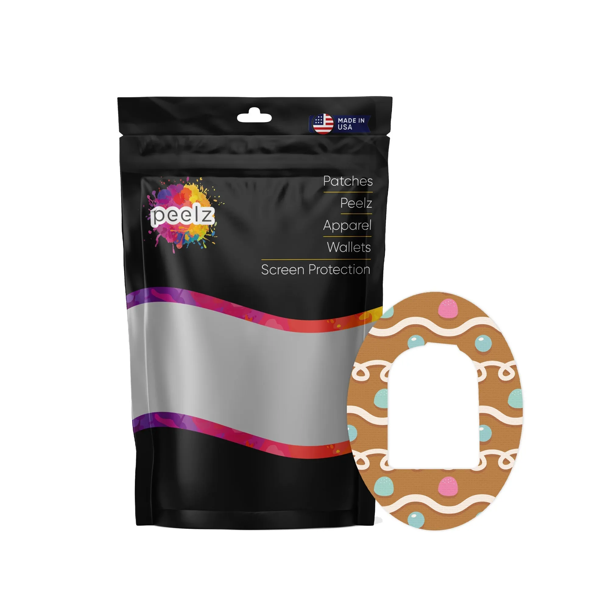 Gingerbread Patch Tape Designed for the Omnipod