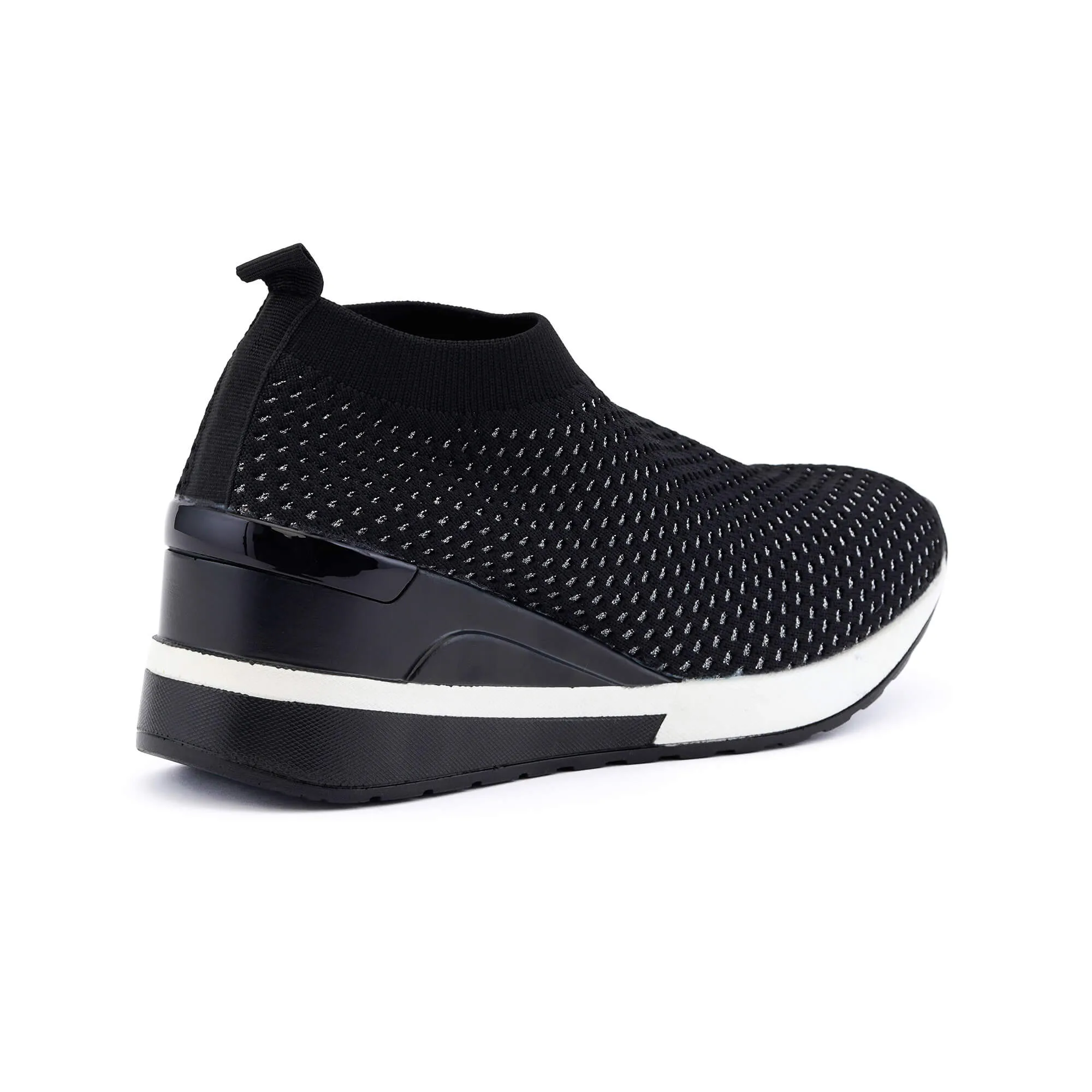 Giovanni Black & Silver Sneakers