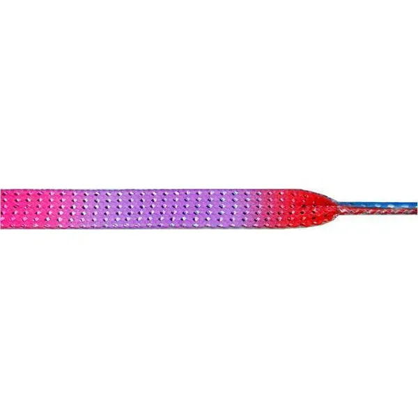 Glitter Flat 3/8" - Rainbow (12 Pair Pack) Shoelaces