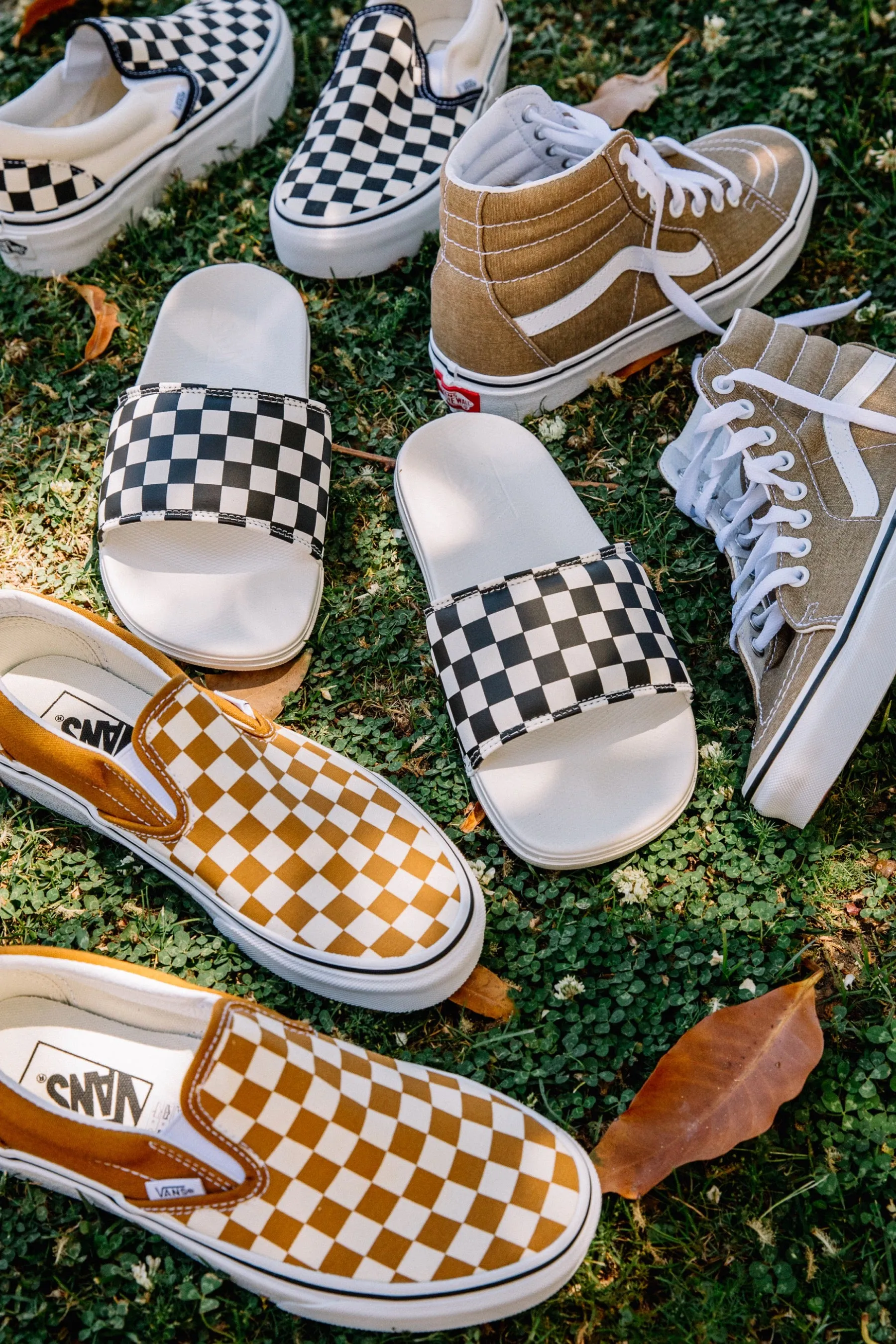 Golden Checkerboard Slip-On