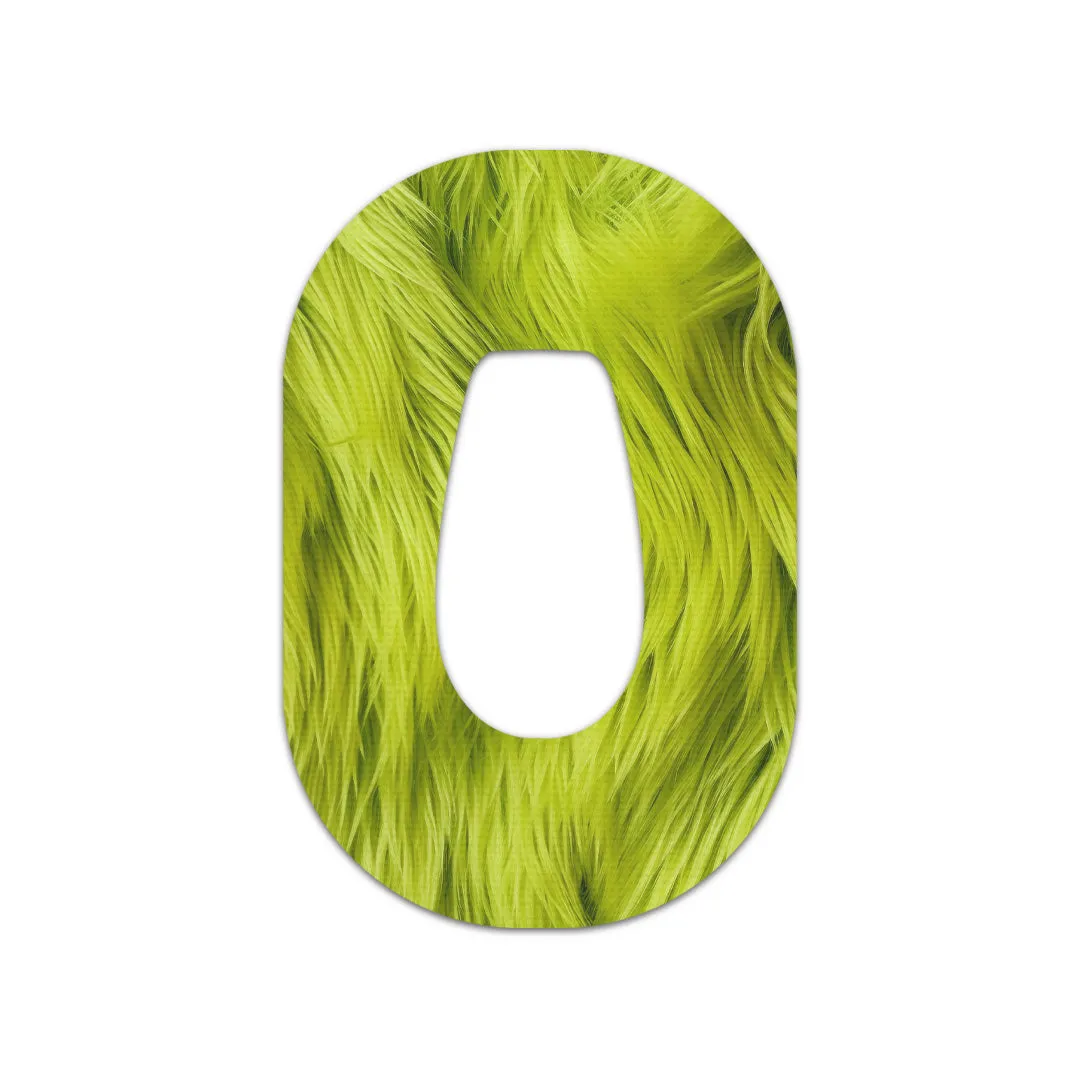 Green Fur Patch Tape Designed for the DEXCOM G6