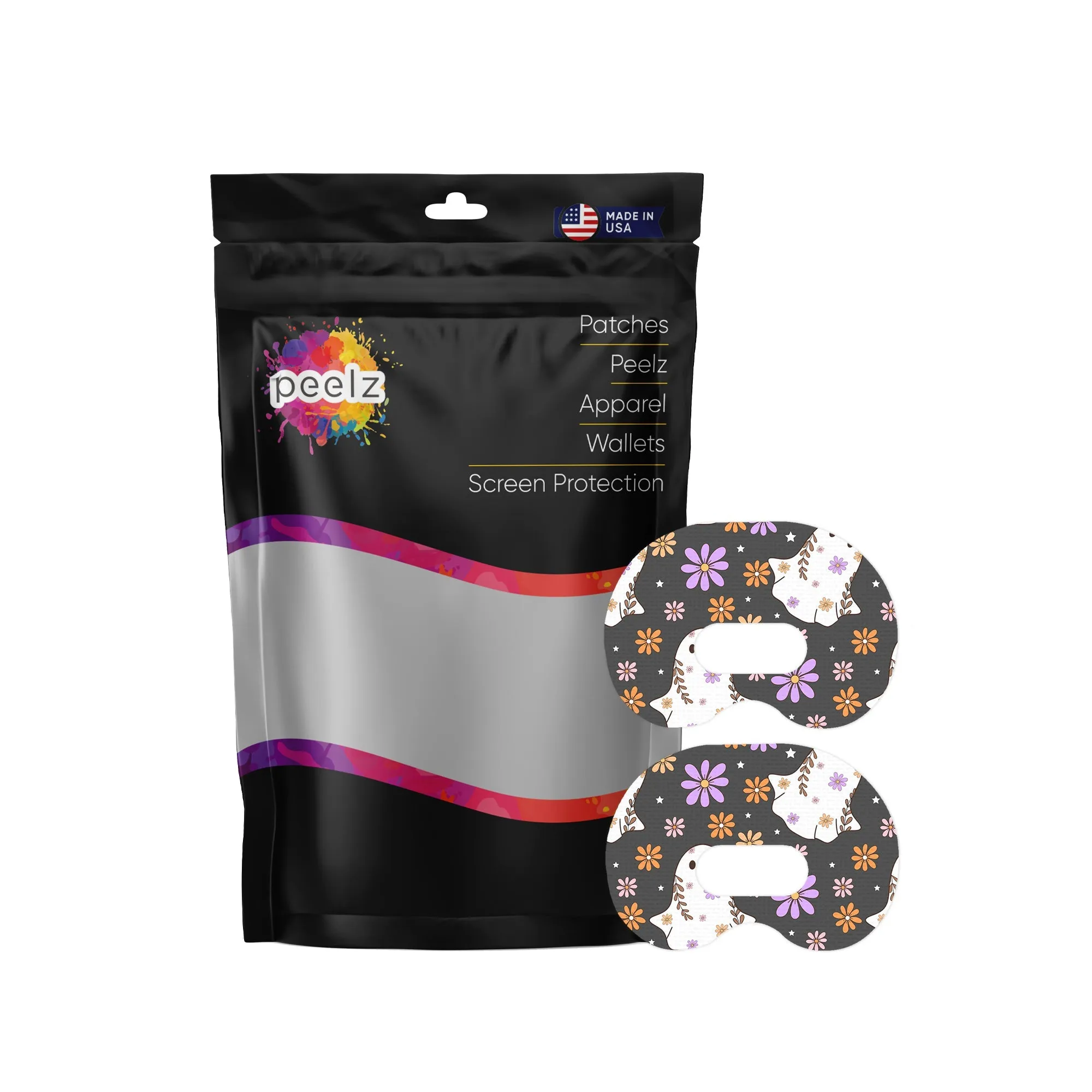 Groovy Ghosts Patch Tape Designed for the Medtronic CGM
