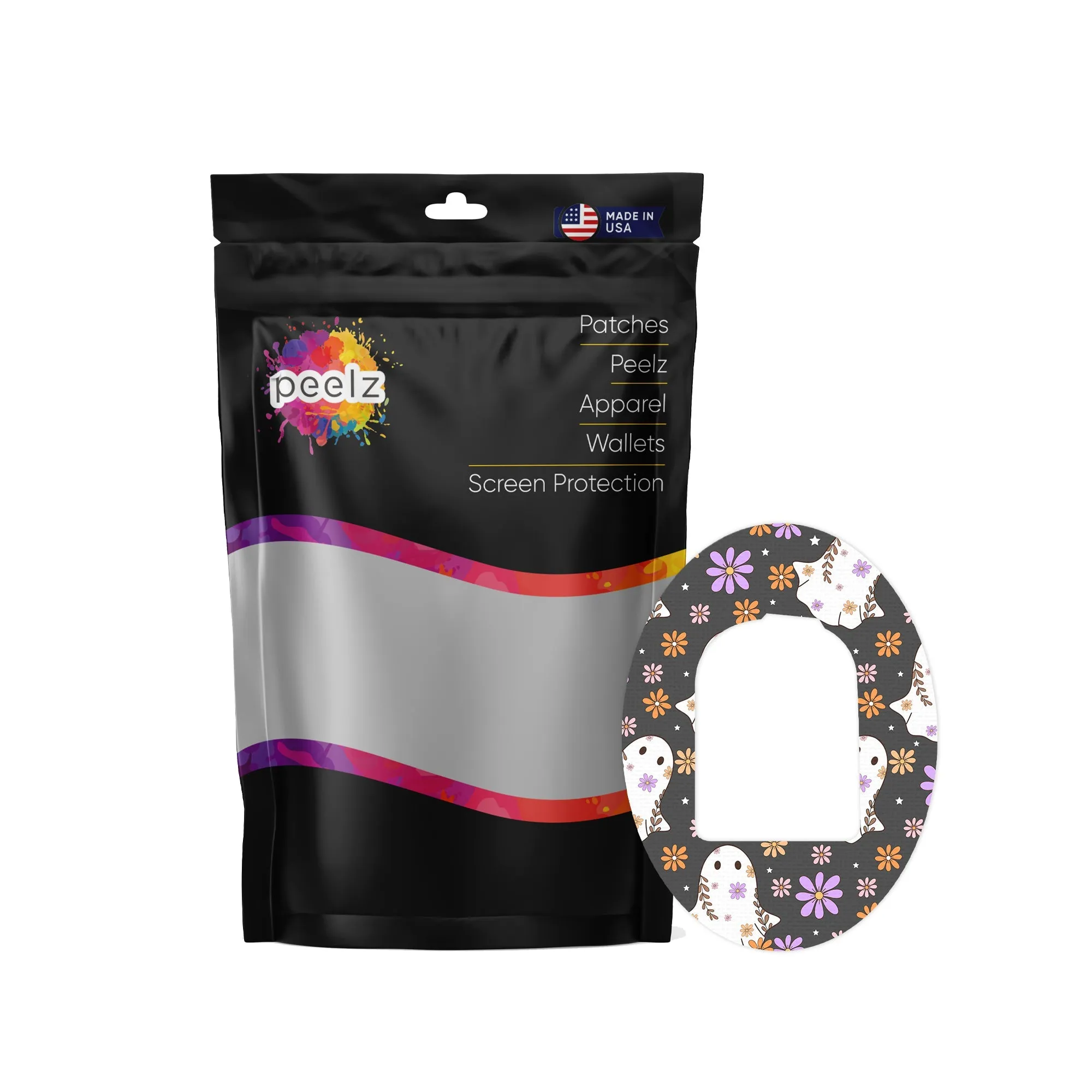 Groovy Ghosts Patch Tape Designed for the Omnipod