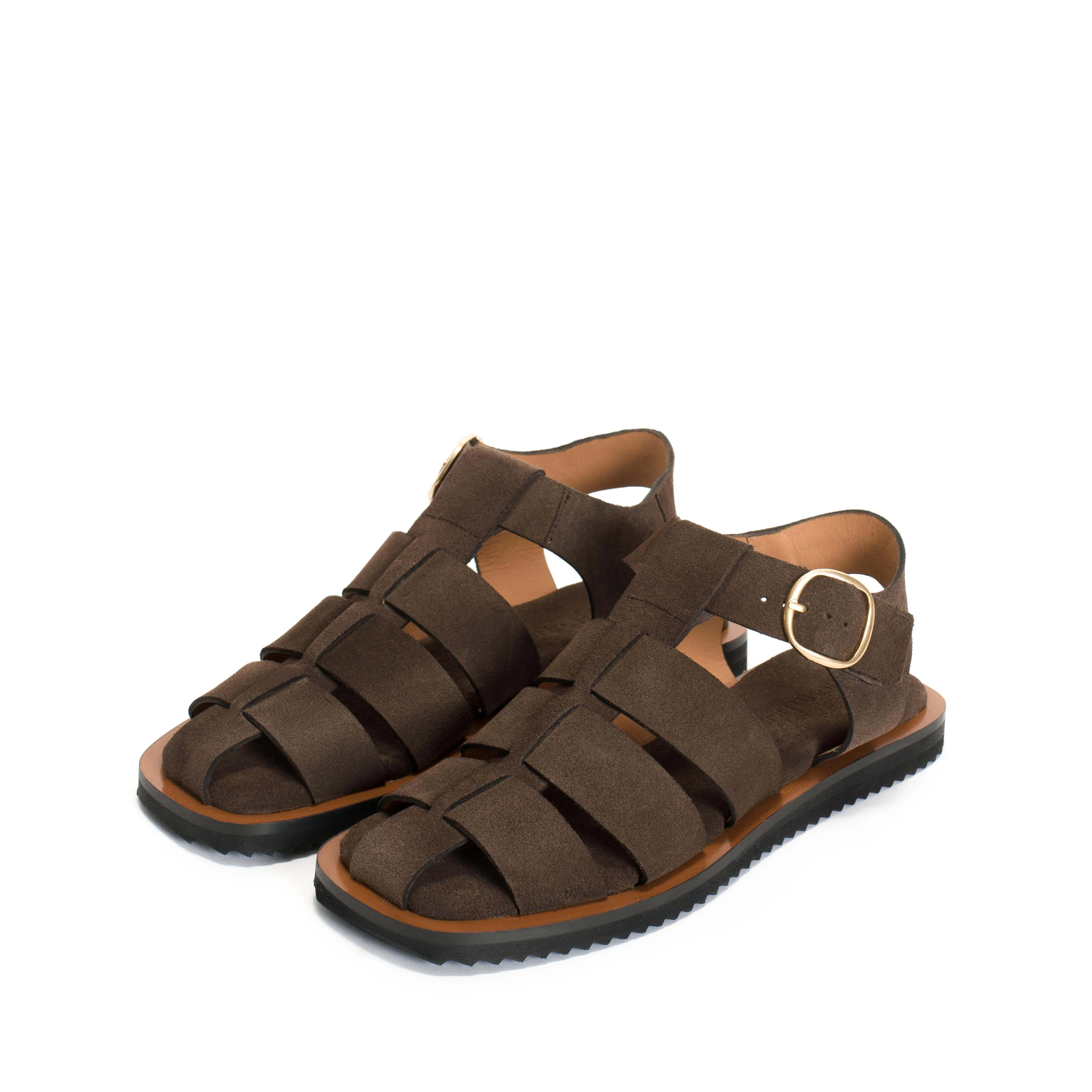 Hampell Calf suede Coffee brown