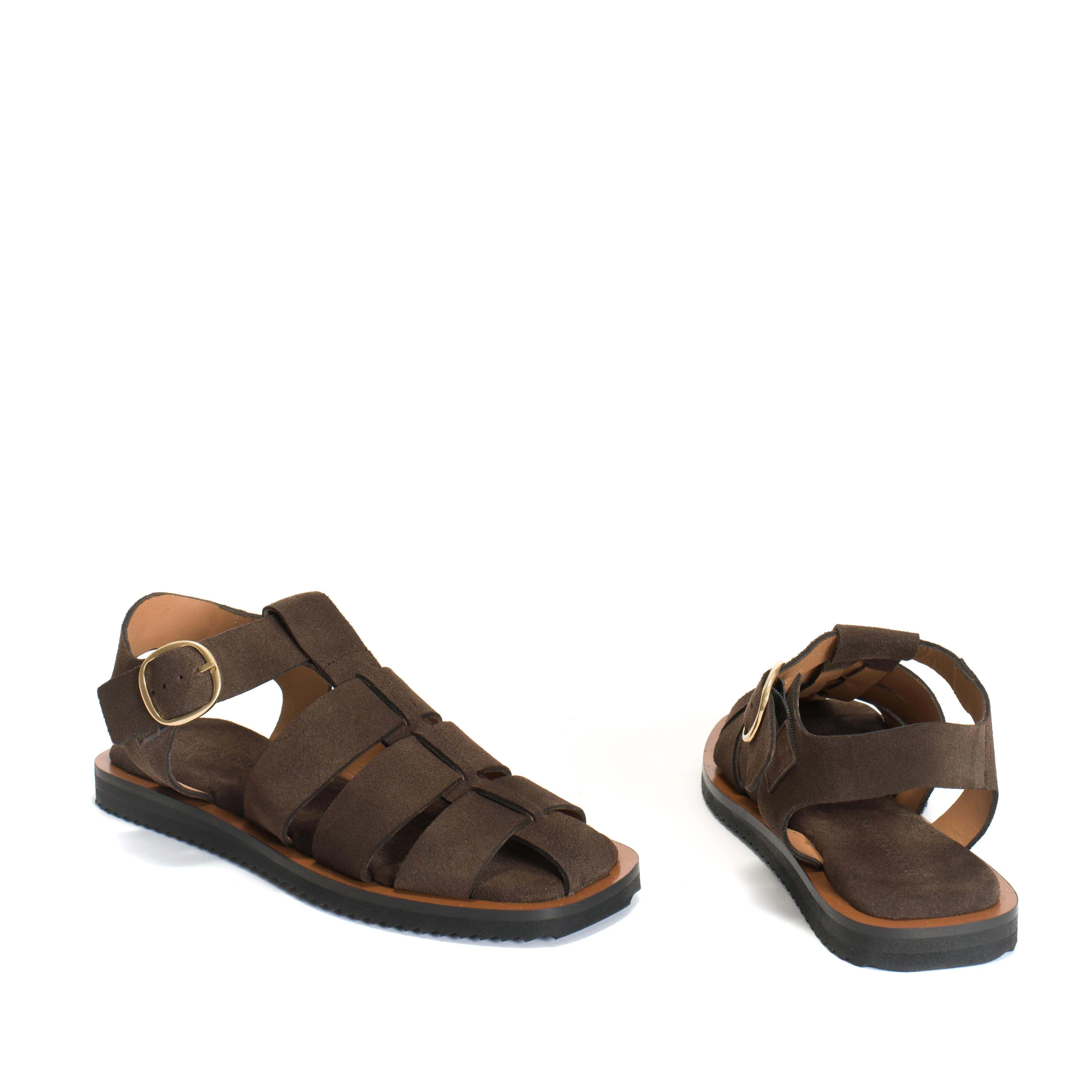 Hampell Calf suede Coffee brown