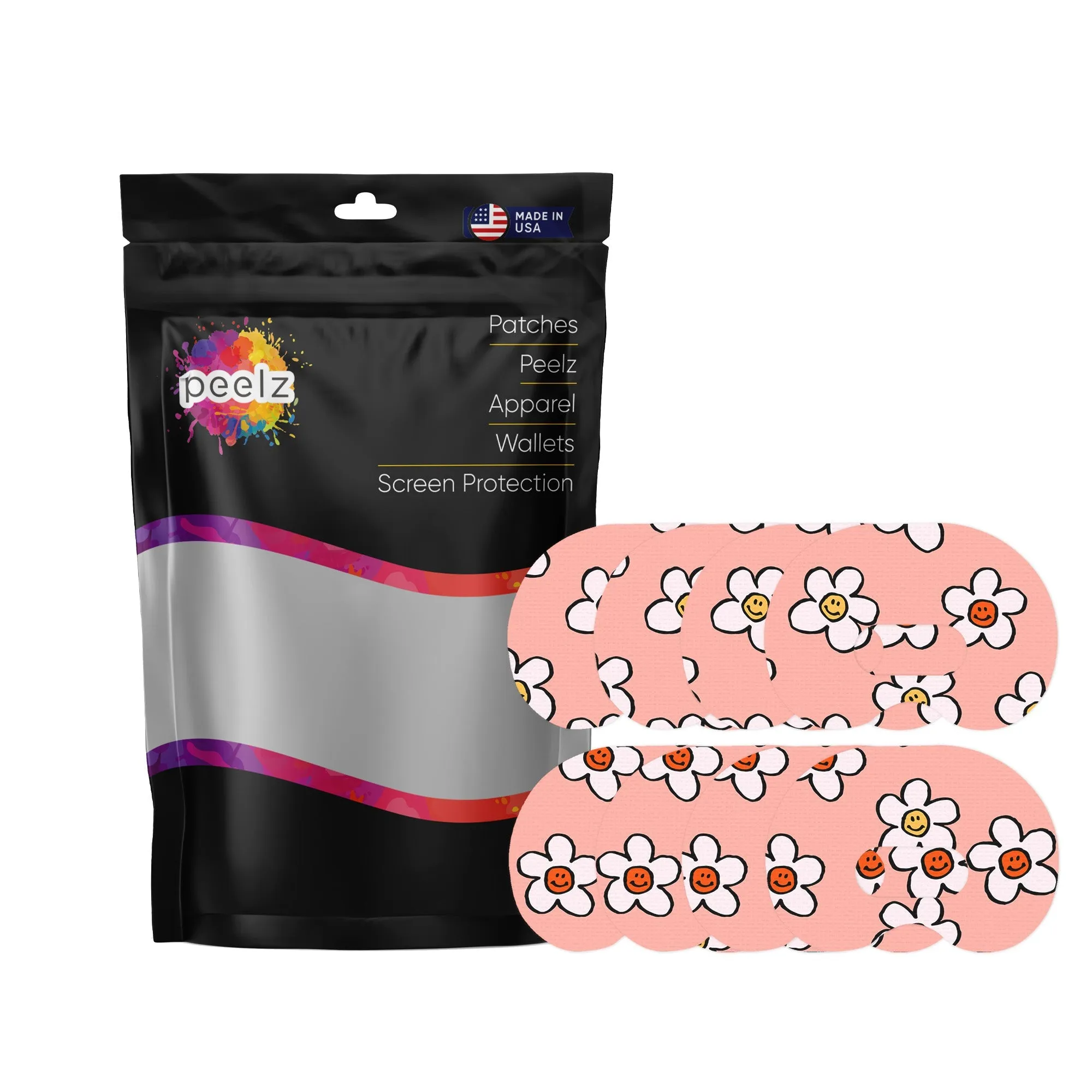 Happy Flowers Patch  Medtronic CGM Tape