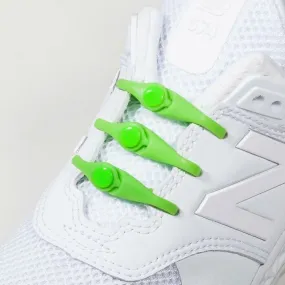 Hickies Laces Originals No Tie Elastic Shoelaces Straps 14 Pack - Lime Green