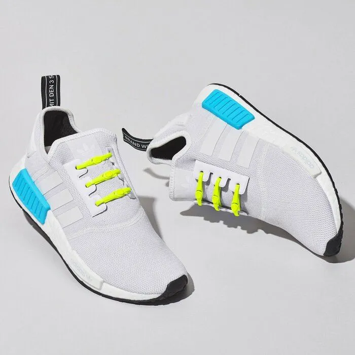 Hickies Laces Originals No Tie Elastic Shoelaces Straps 14 Pack - Neon Yellow