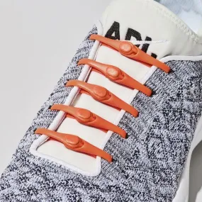 Hickies Laces Originals No Tie Elastic Shoelaces Trainer Straps 14 Pack - Orange