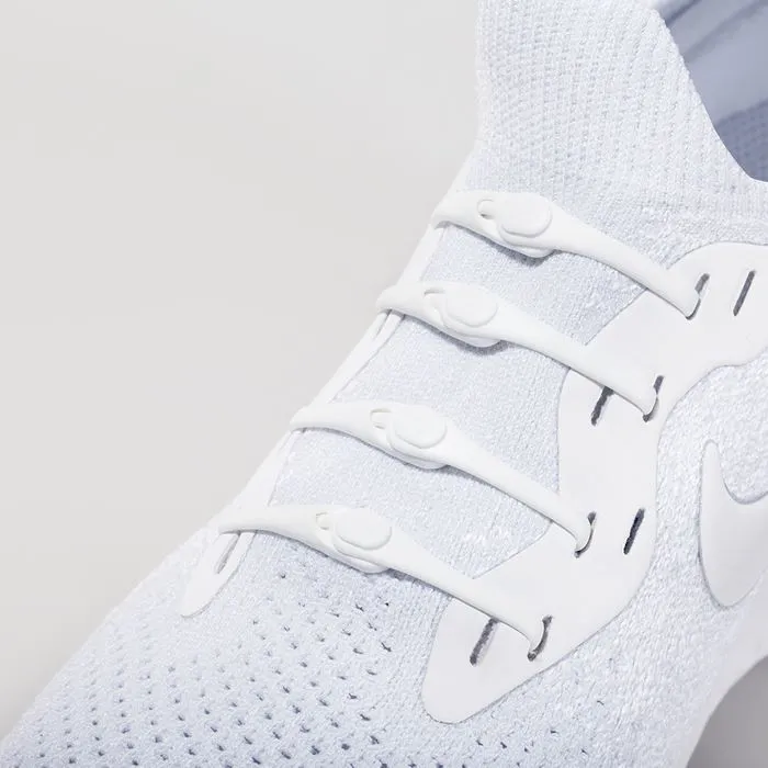 HICKIES LACES ORIGINALS NO TIE ELASTIC SHOELACES TRAINERS STRAPS 14 PACK - WHITE