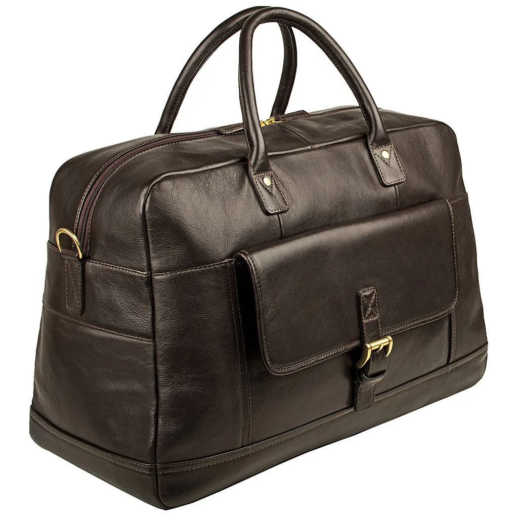 Hunter Cabin Sized Duffel in Classic Leather in Brown