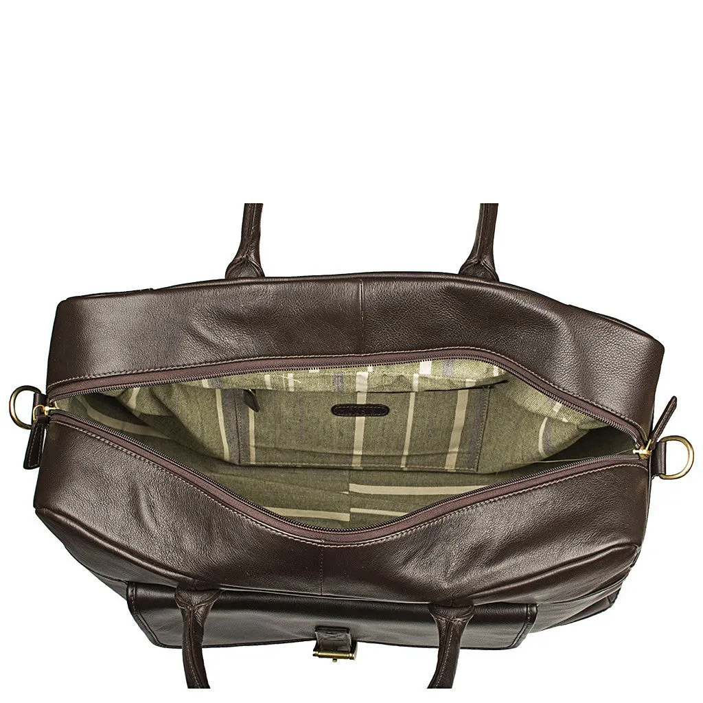 Hunter Cabin Sized Duffel in Classic Leather in Brown