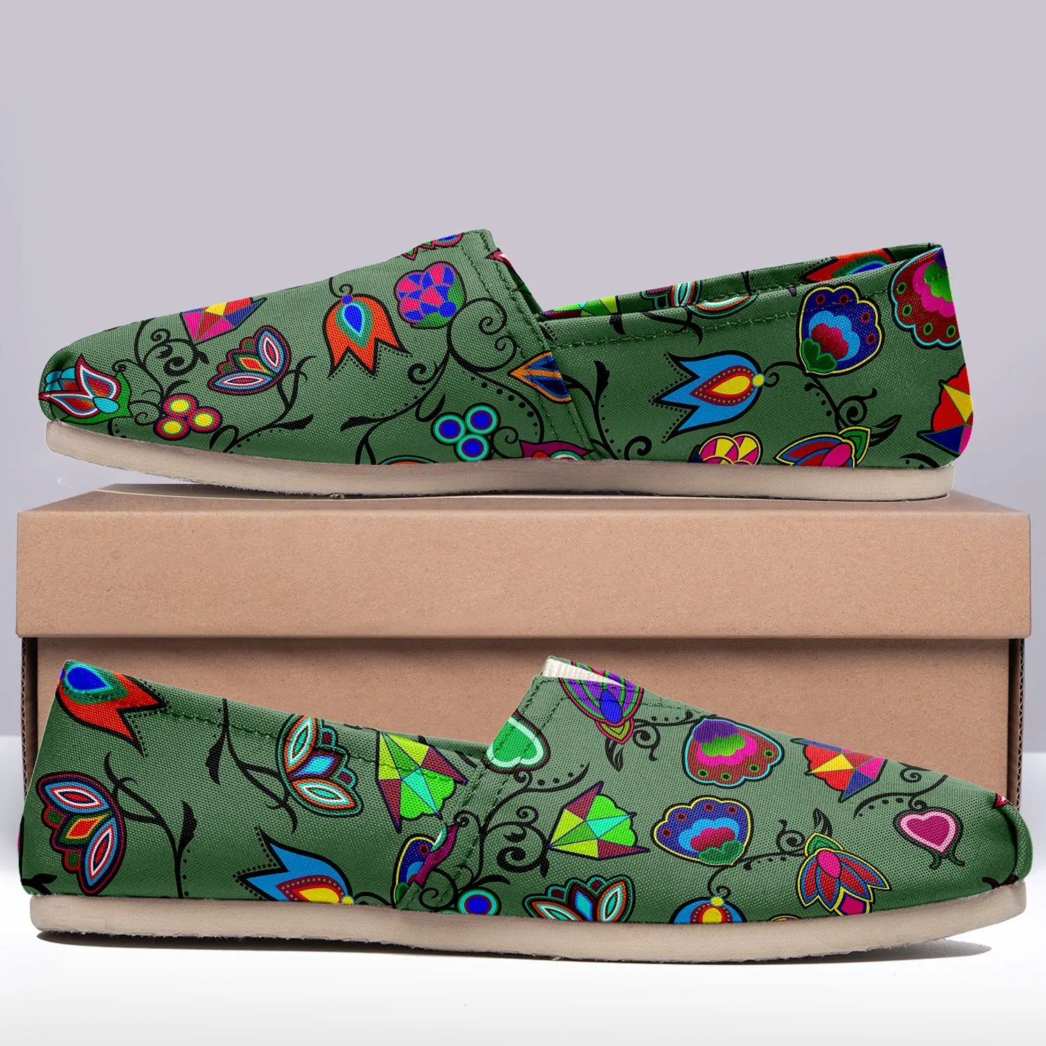 Indigenous Paisley Dark Sea Slip On