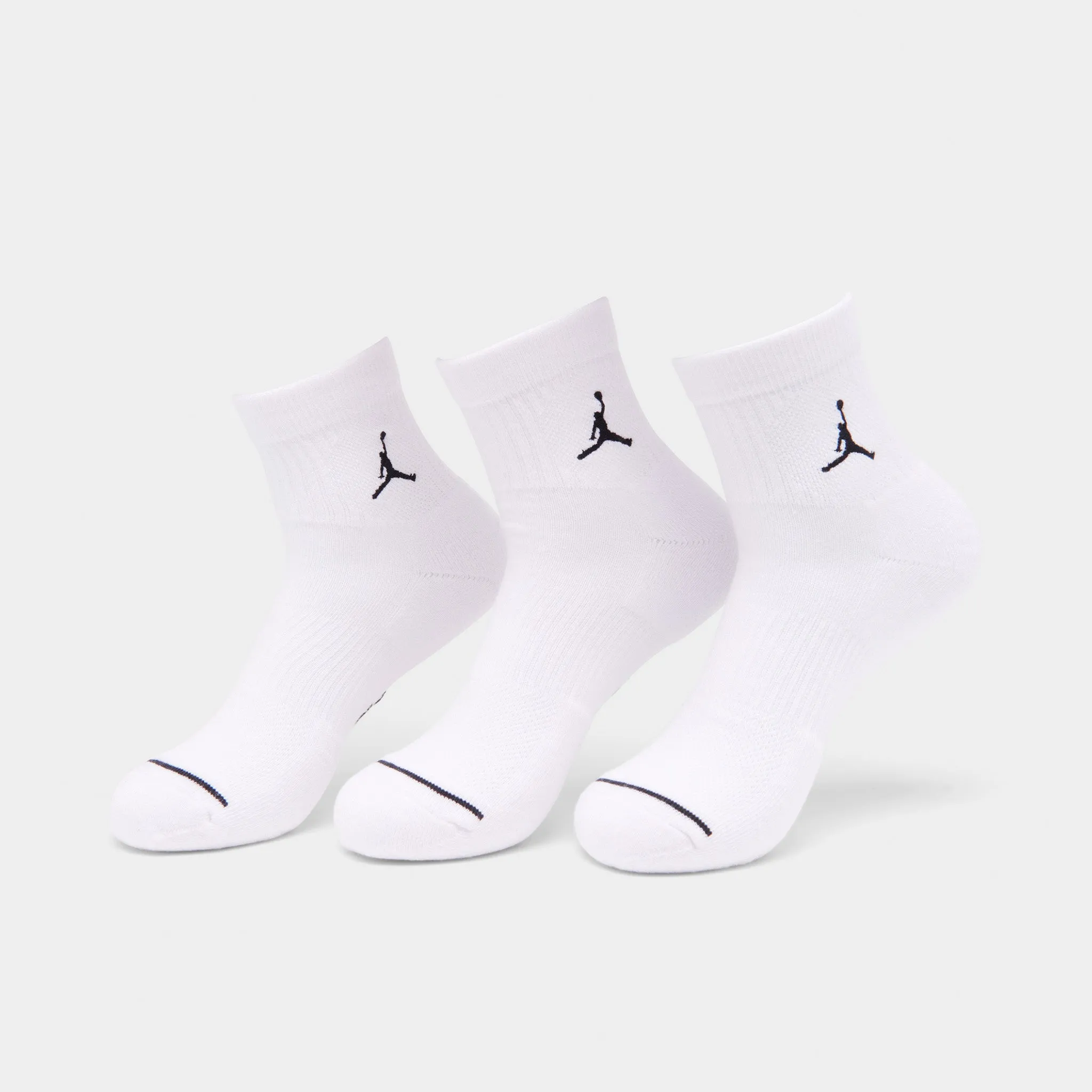 Jordan Everyday Ankle Socks (3 Pack) White / Black