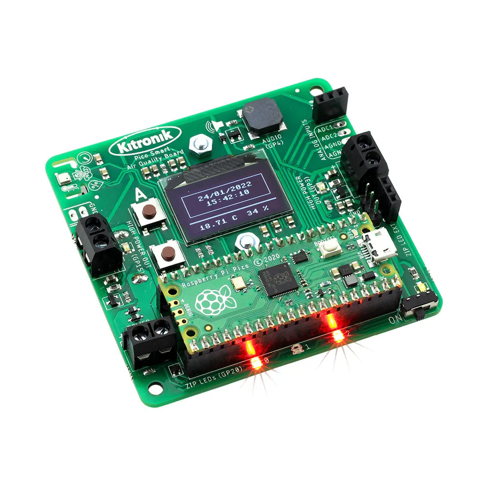Kitronik Air Quality Datalogging Board for Pico