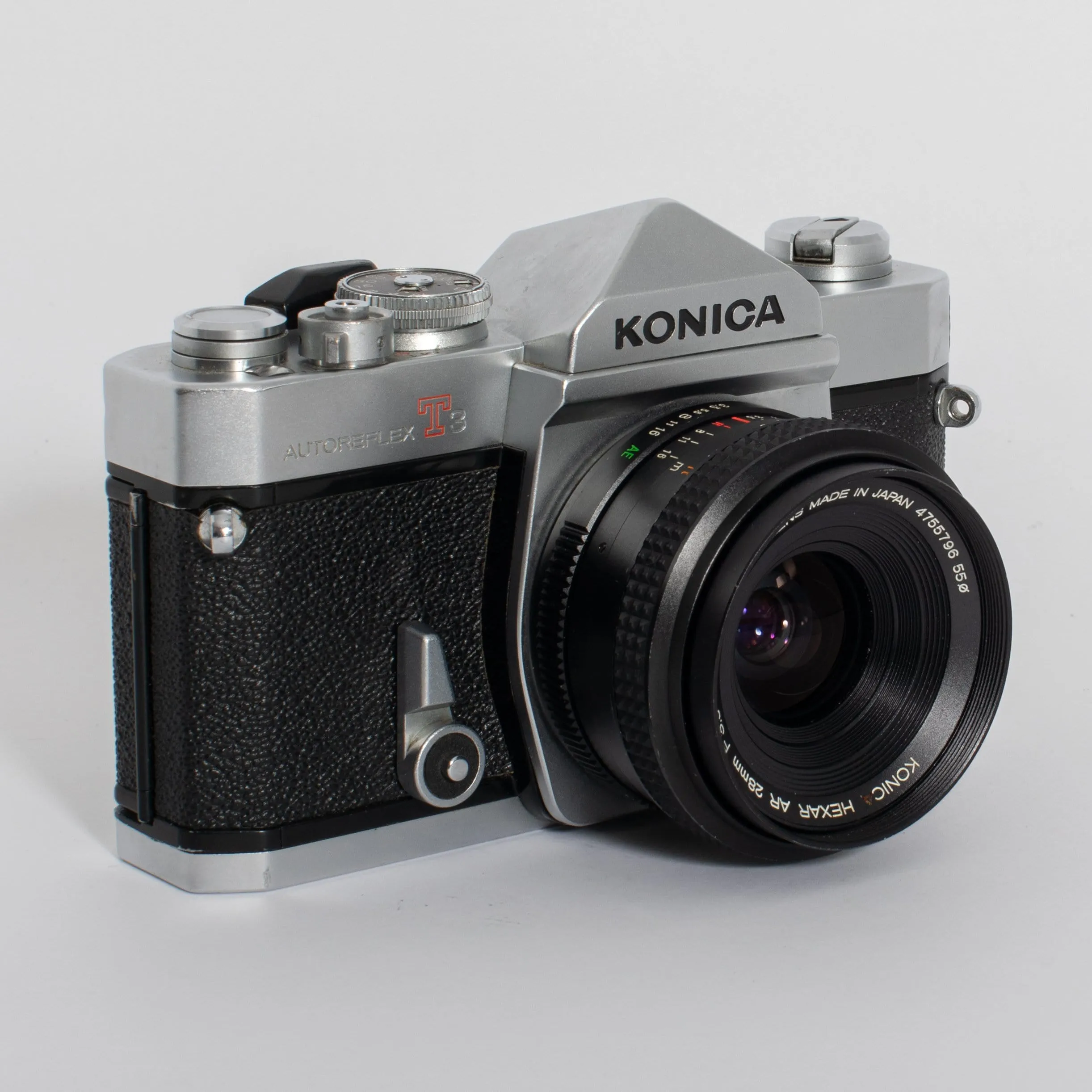 Konica Autoreflex T3 with 28mm f/3.5 Lens