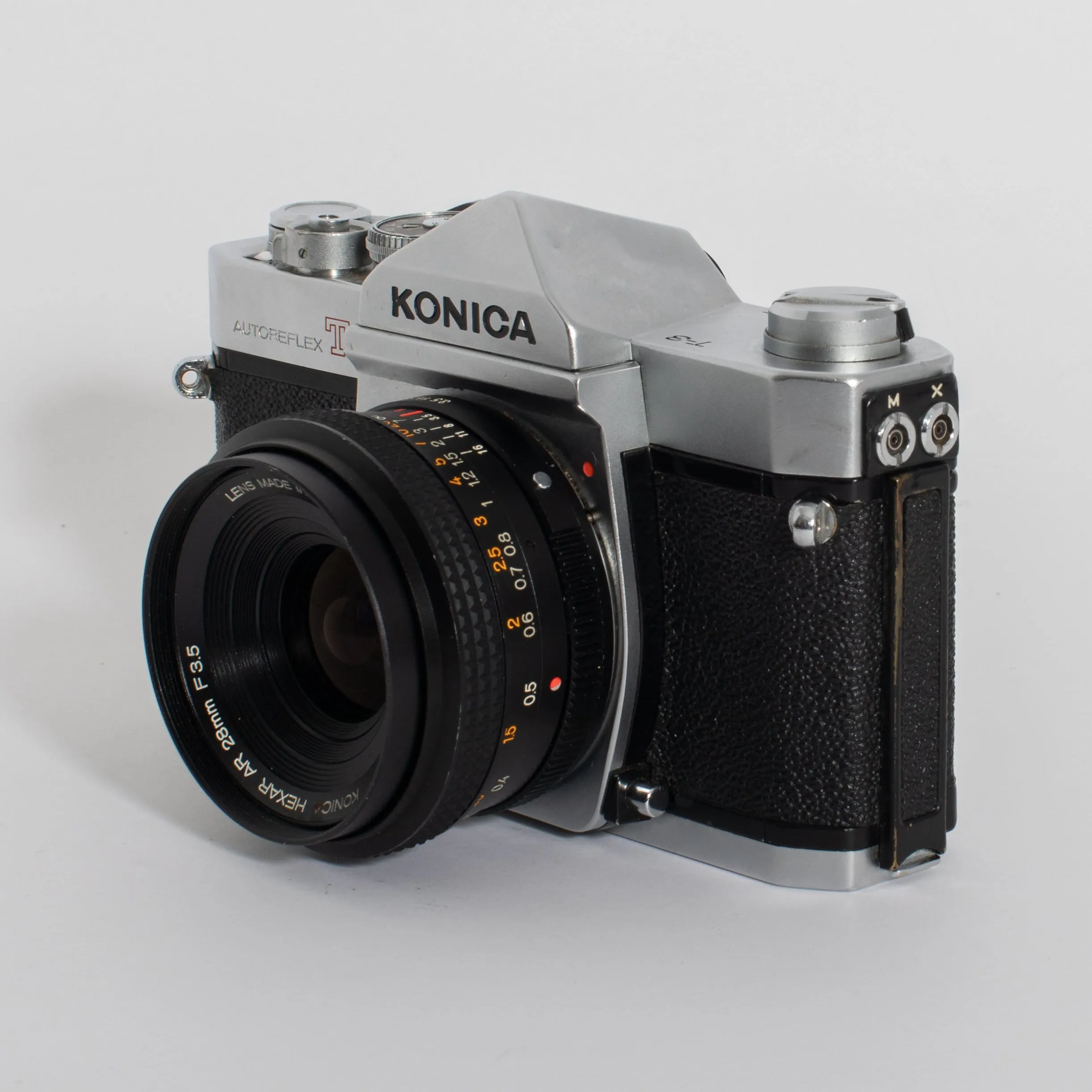Konica Autoreflex T3 with 28mm f/3.5 Lens