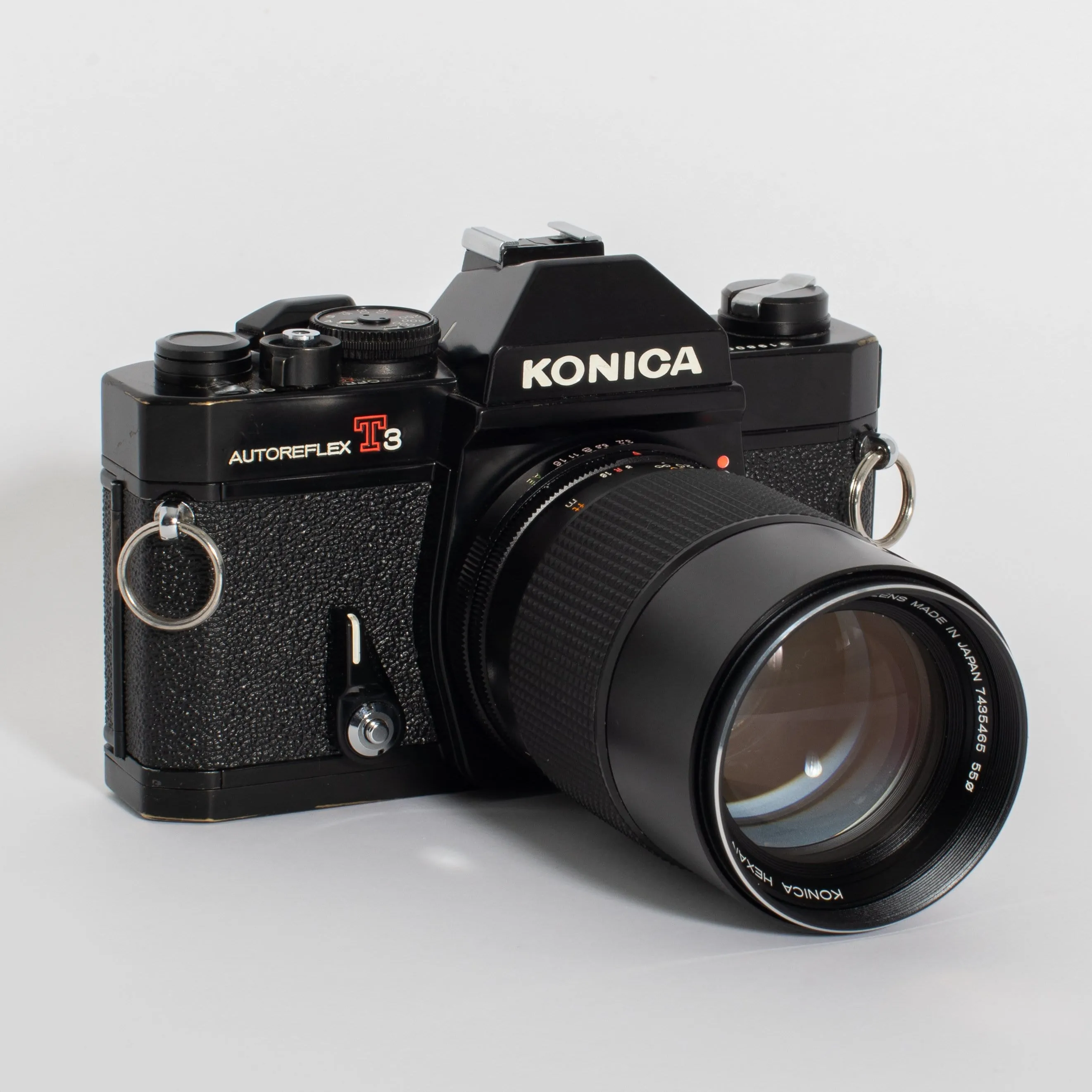 Konica Autoreflex T3 with 50mm f/1.8 and 135mm f/3.2 KIT