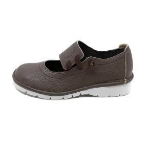 Kote2 Grey Brown Wide Fit Strap Flats