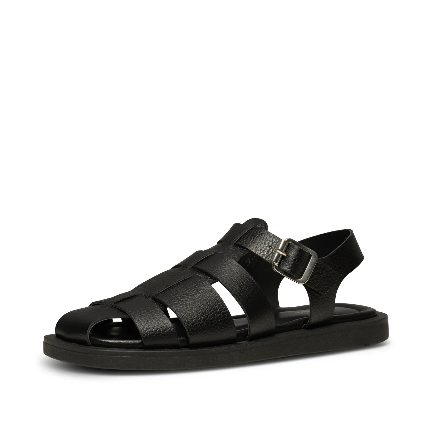 Krista fisherman leather - BLACK